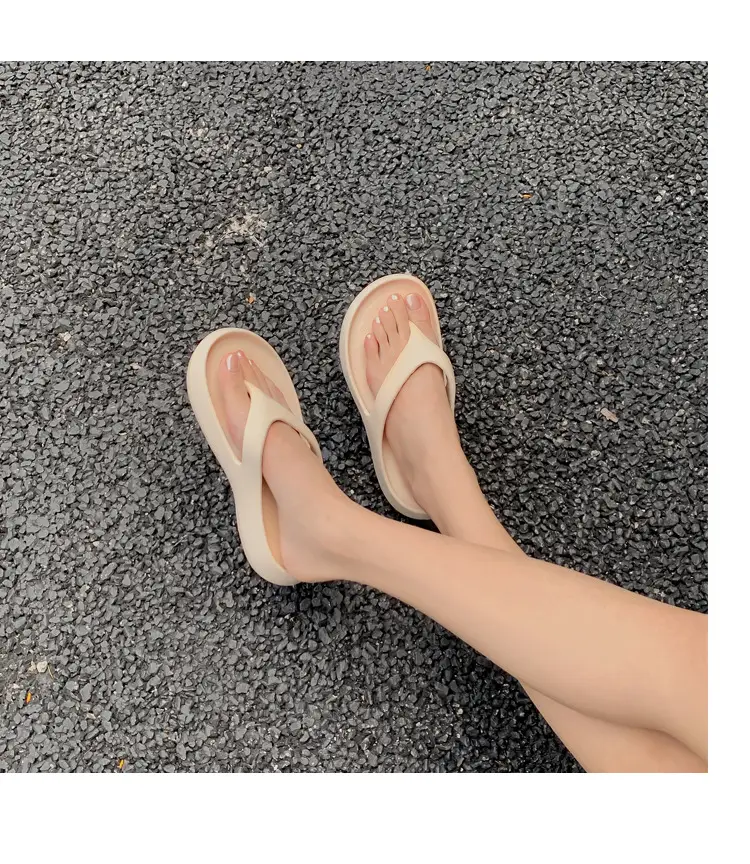 Women's Summer Eva Thick-Soled Flip-Flops for Small People, European and American Ins Trendy Soft-Soled Flats-Soled Electroplated Sandals — feature 38