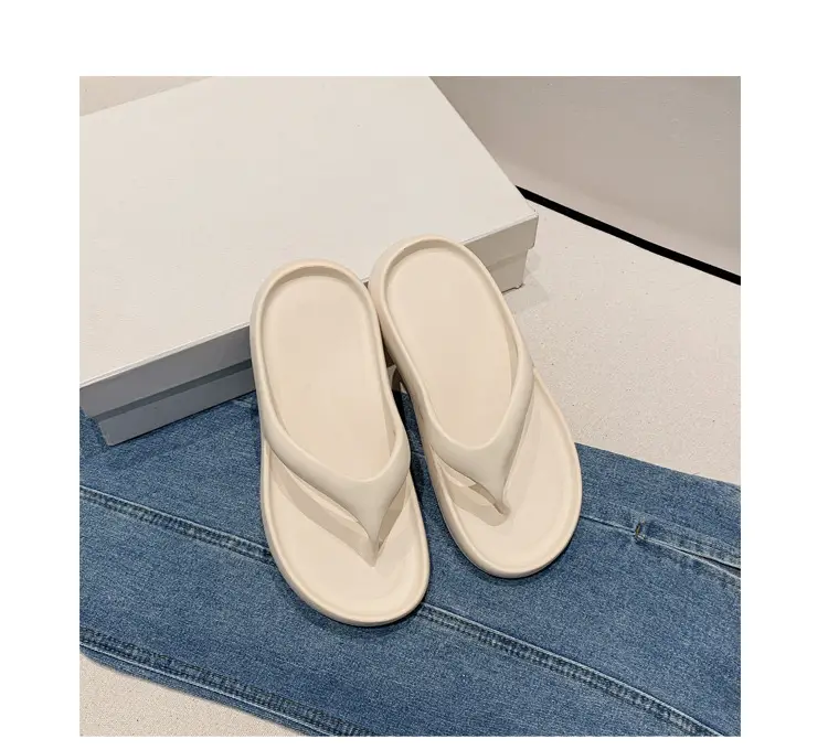 Women's Summer Eva Thick-Soled Flip-Flops for Small People, European and American Ins Trendy Soft-Soled Flats-Soled Electroplated Sandals — feature 42