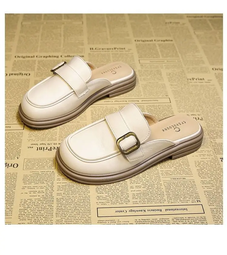 Women's Black French Retro Slippers Summer 2024 — feature 3