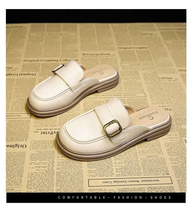 Women's Black French Retro Slippers Summer 2024 — feature 5