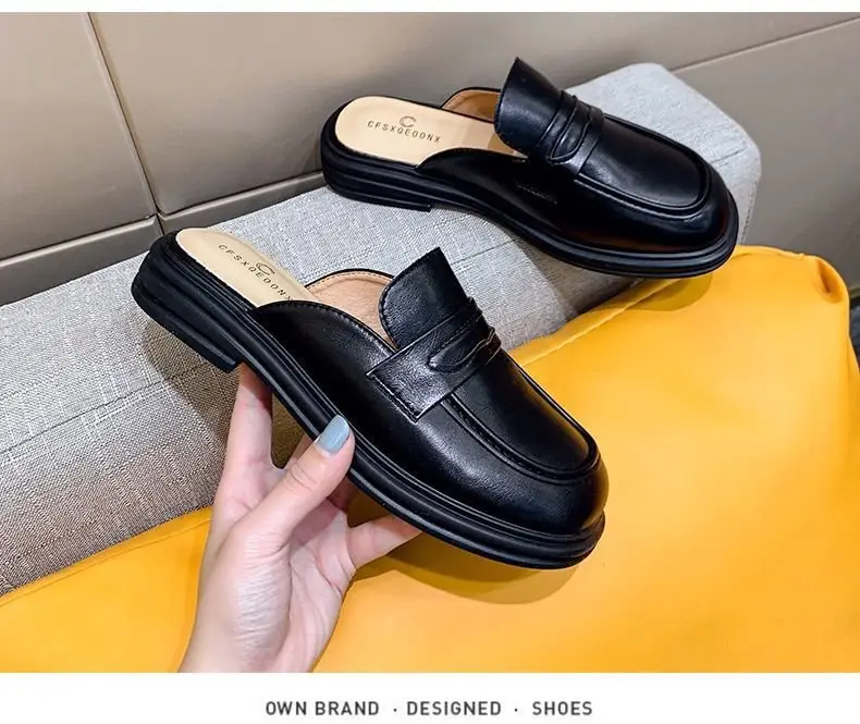 Women's Black French Retro Slippers Summer 2024 — feature 7