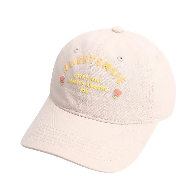 Pink Embroidered Baseball Cap for Women Spring Summer - Image 12