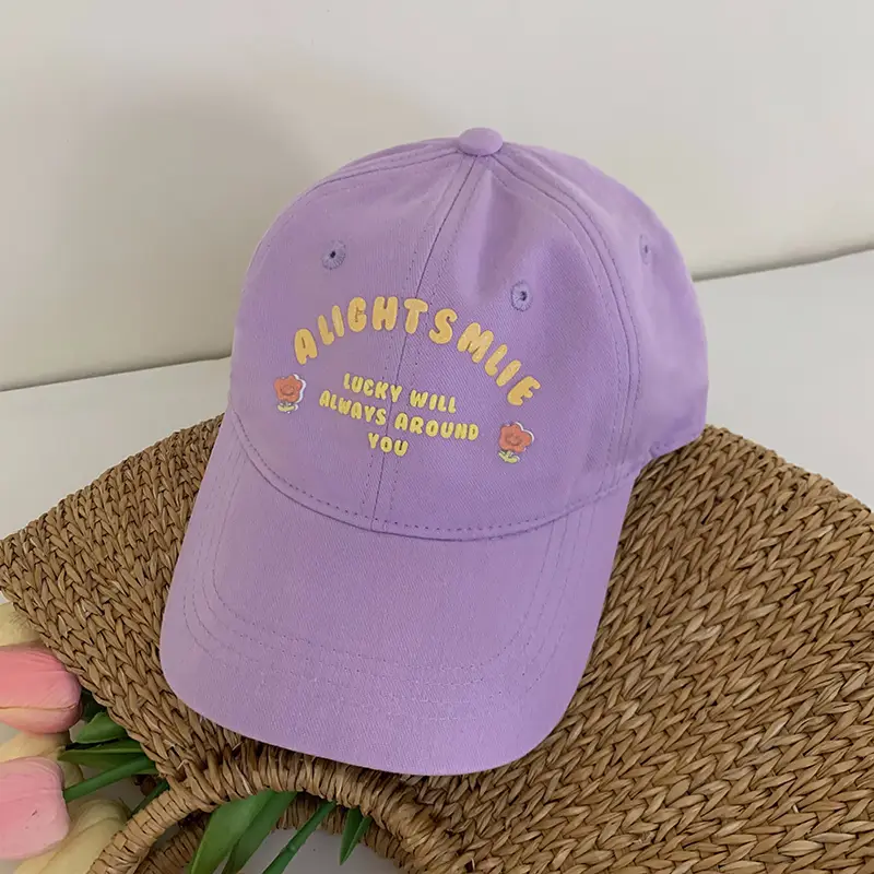Pink Embroidered Baseball Cap for Women Spring Summer - Image 3