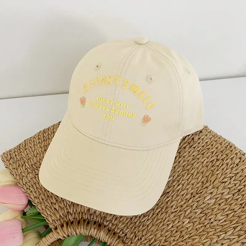 Pink Embroidered Baseball Cap for Women Spring Summer - Image 4