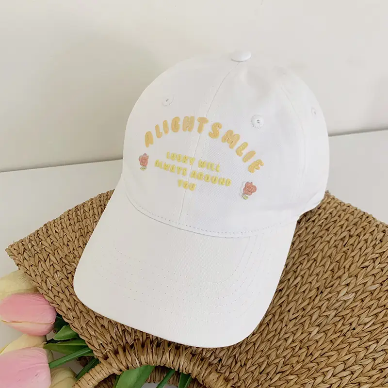 Pink Embroidered Baseball Cap for Women Spring Summer - Image 6