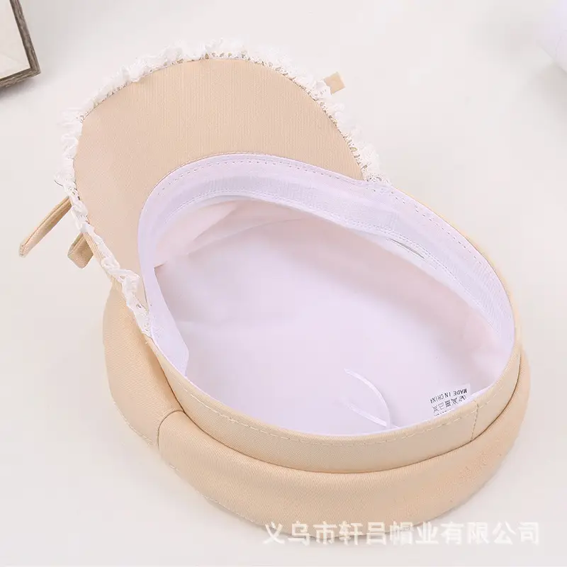 Women's Red Bow Strap Lace Cap All Match - Image 9