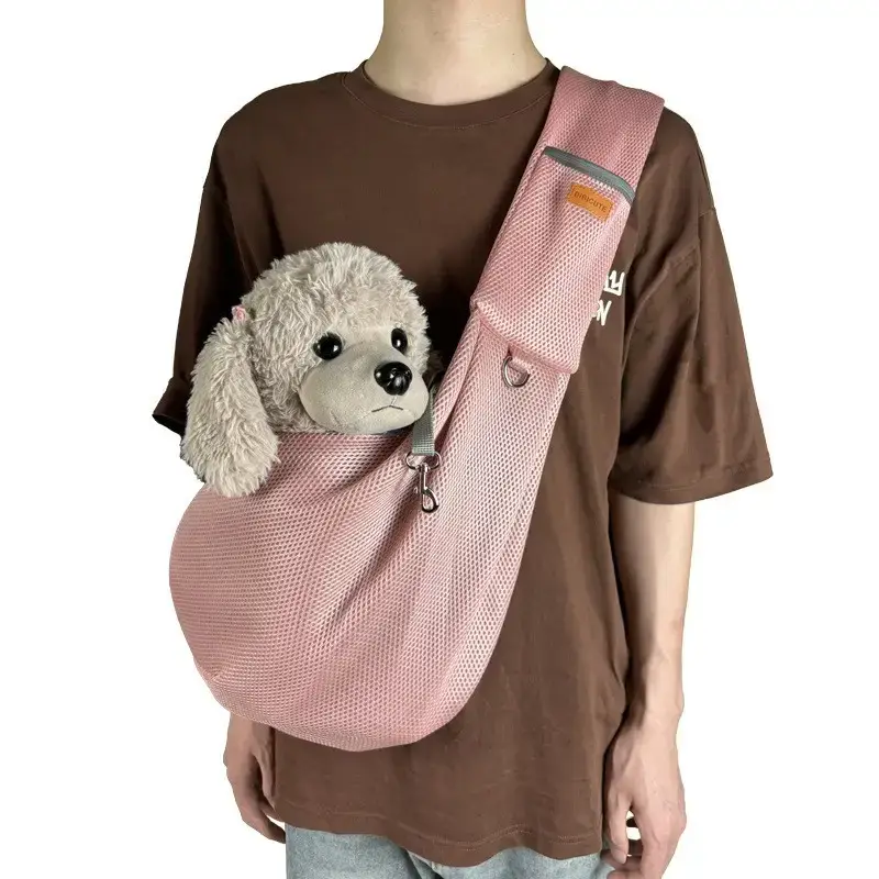 Pink mesh bag 2410#