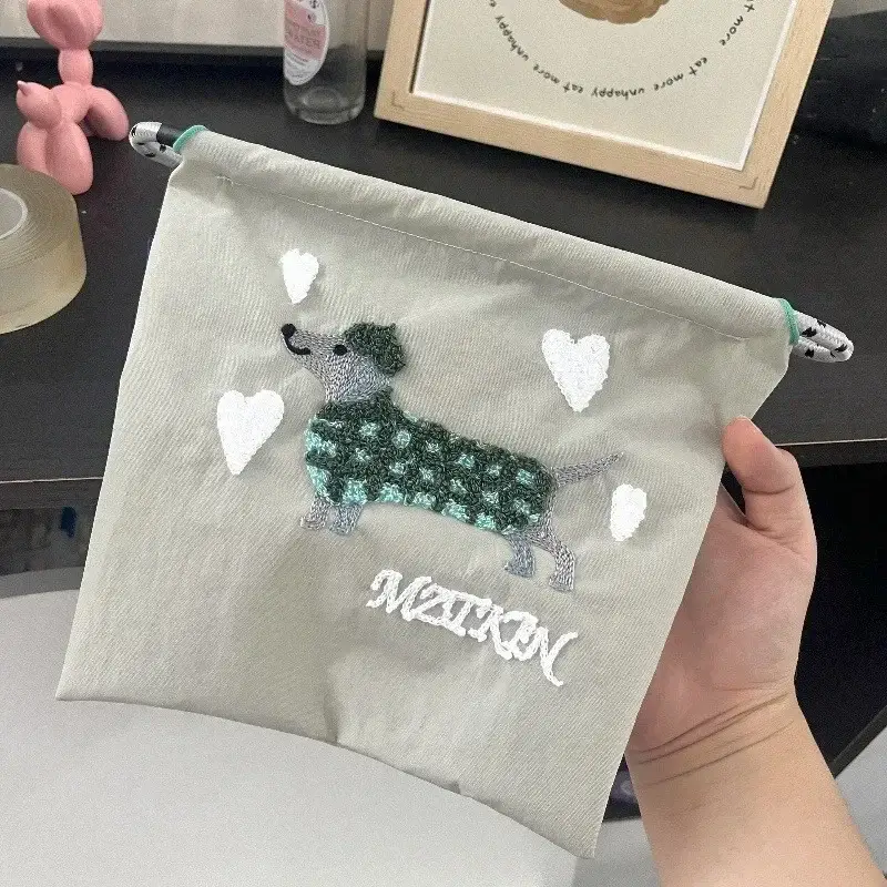 Cute Cartoon Dog Embroidered Shoulder Bag - Image 6