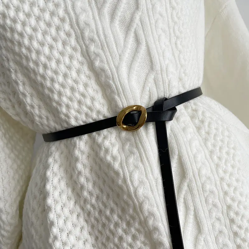Women's Genuine Leather Belt with Dress Waist Chain Decoration - Image 5
