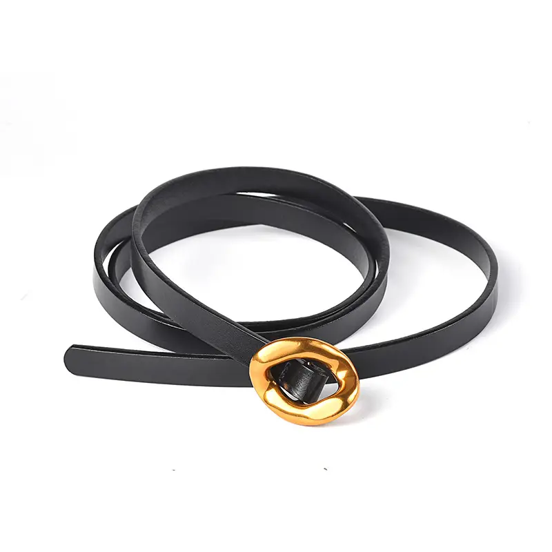 Women's Genuine Leather Belt with Dress Waist Chain Decoration - Image 7