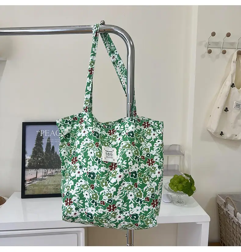 Vintage Floral Canvas Shoulder Bag for Students — feature 10