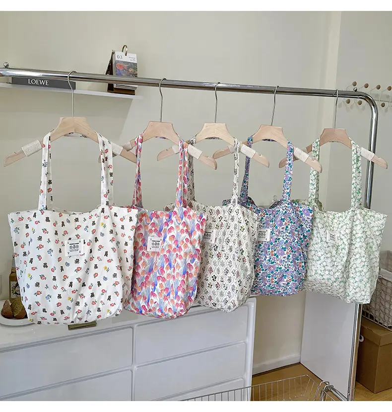Vintage Floral Canvas Shoulder Bag for Students — feature 7