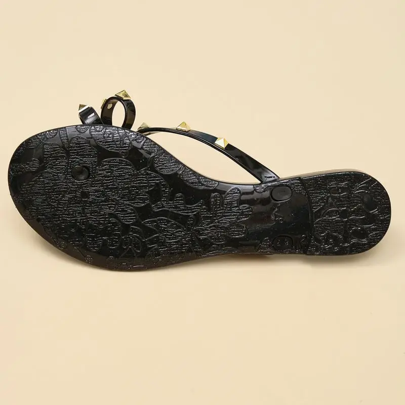 2025 Bow Rivet Flip Flops Women Black — feature 8