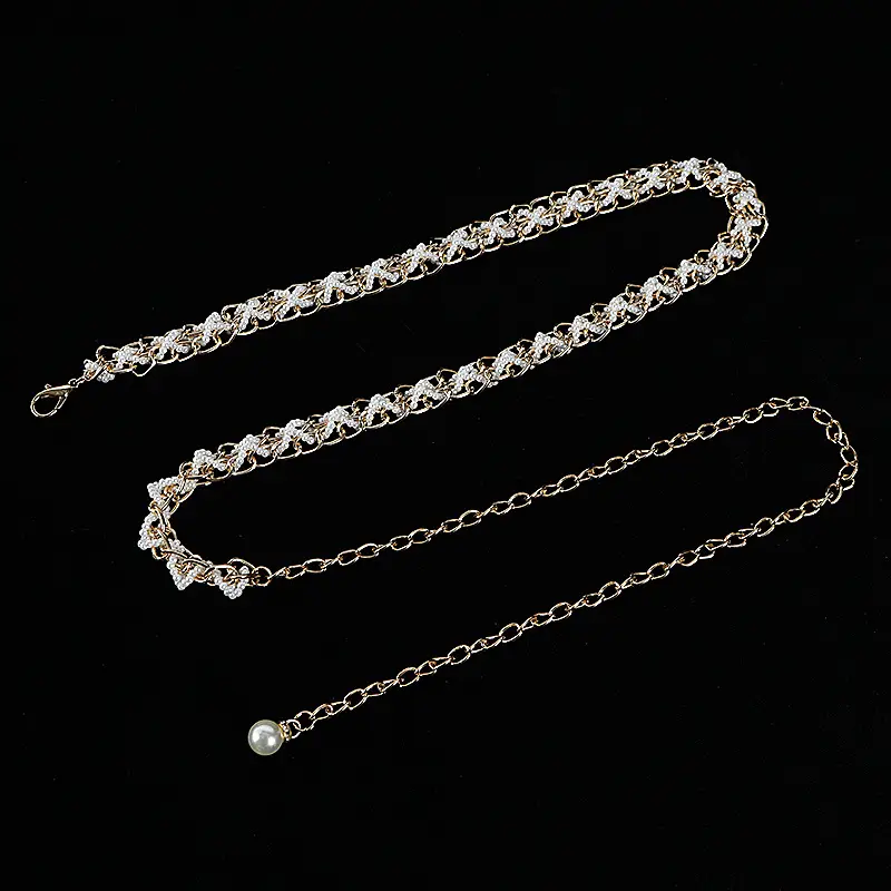 Pearl Waist Chain Women's Gold High-end Decorative Belt - Image 3