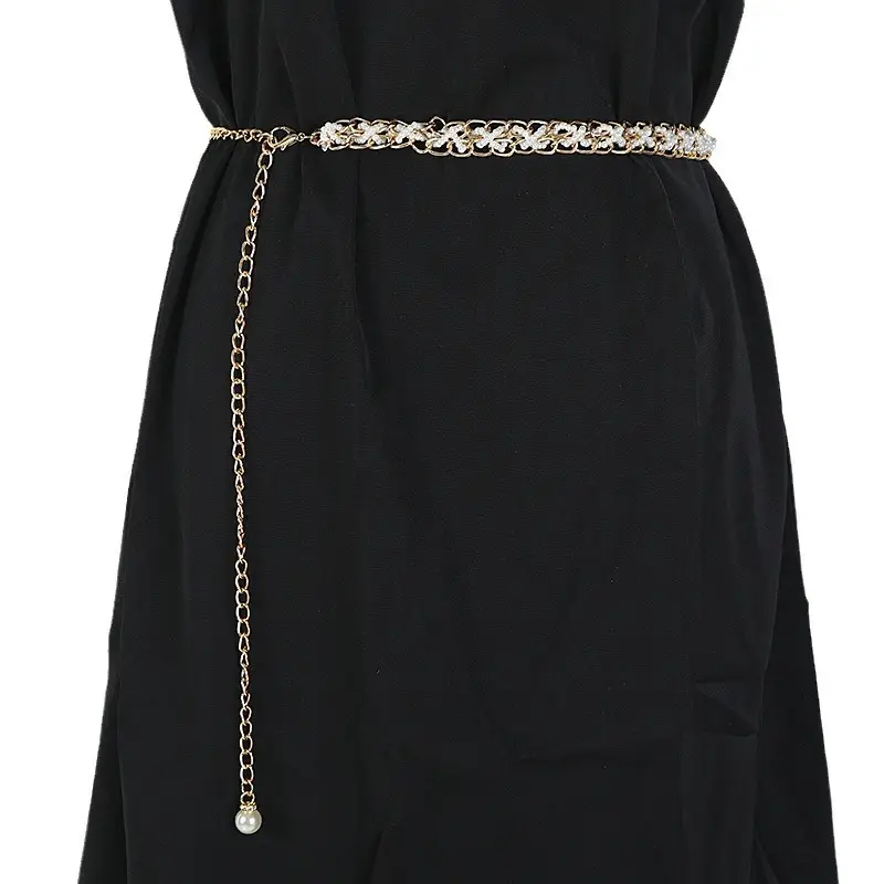 Pearl Waist Chain Women's Gold High-end Decorative Belt - Image 6