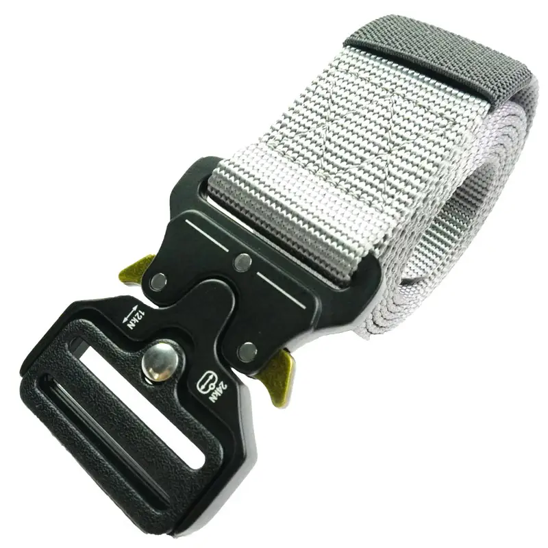 Men's Green Nylon Tactical Belt with Cobra Buckle - Image 5
