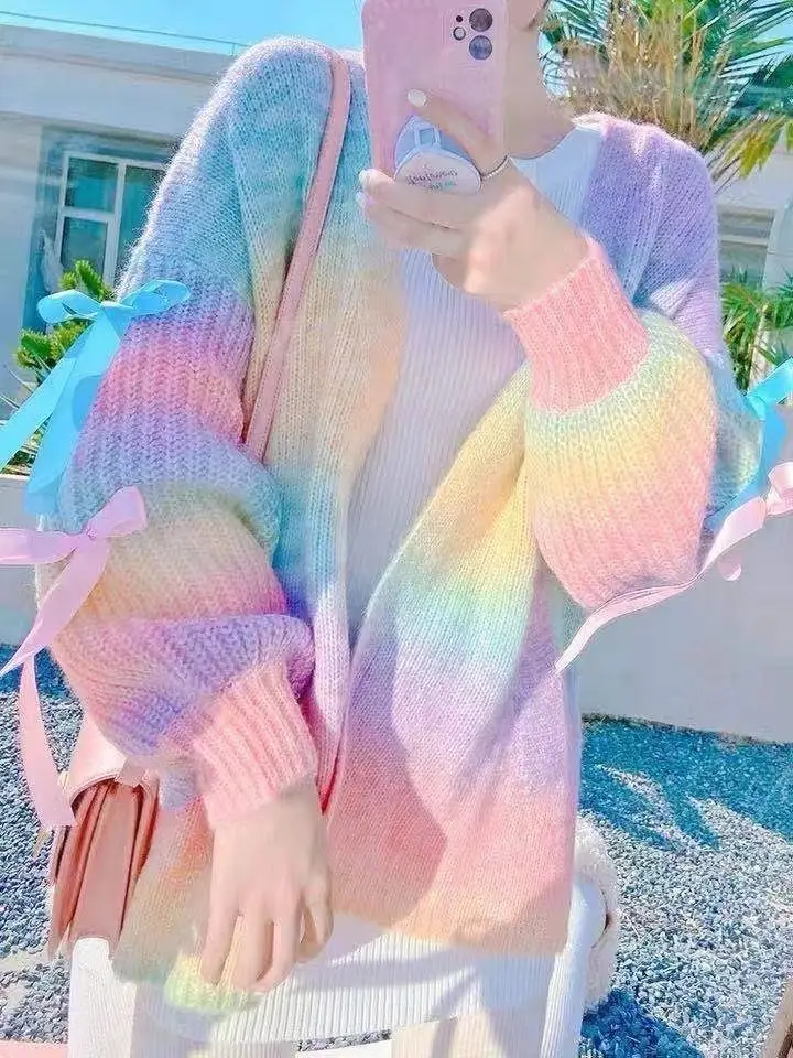 mohair gradient wool yarn handmade diy seven star blanket scarf sweater coat textile yarn wool — feature 2