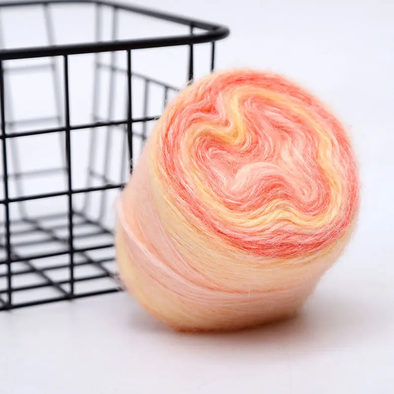 mohair gradient wool yarn handmade diy seven star blanket scarf sweater coat textile yarn wool