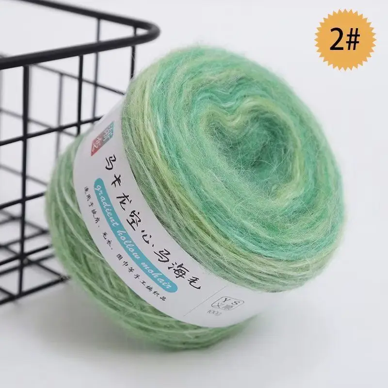mohair gradient wool yarn handmade diy seven star blanket scarf sweater coat textile yarn wool