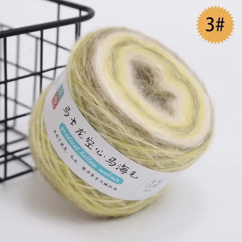 mohair gradient wool yarn handmade diy seven star blanket scarf sweater coat textile yarn wool