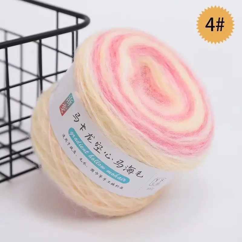 mohair gradient wool yarn handmade diy seven star blanket scarf sweater coat textile yarn wool