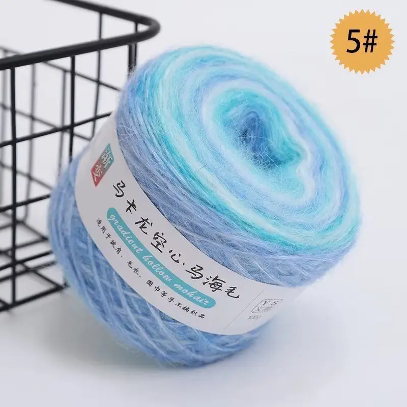mohair gradient wool yarn handmade diy seven star blanket scarf sweater coat textile yarn wool