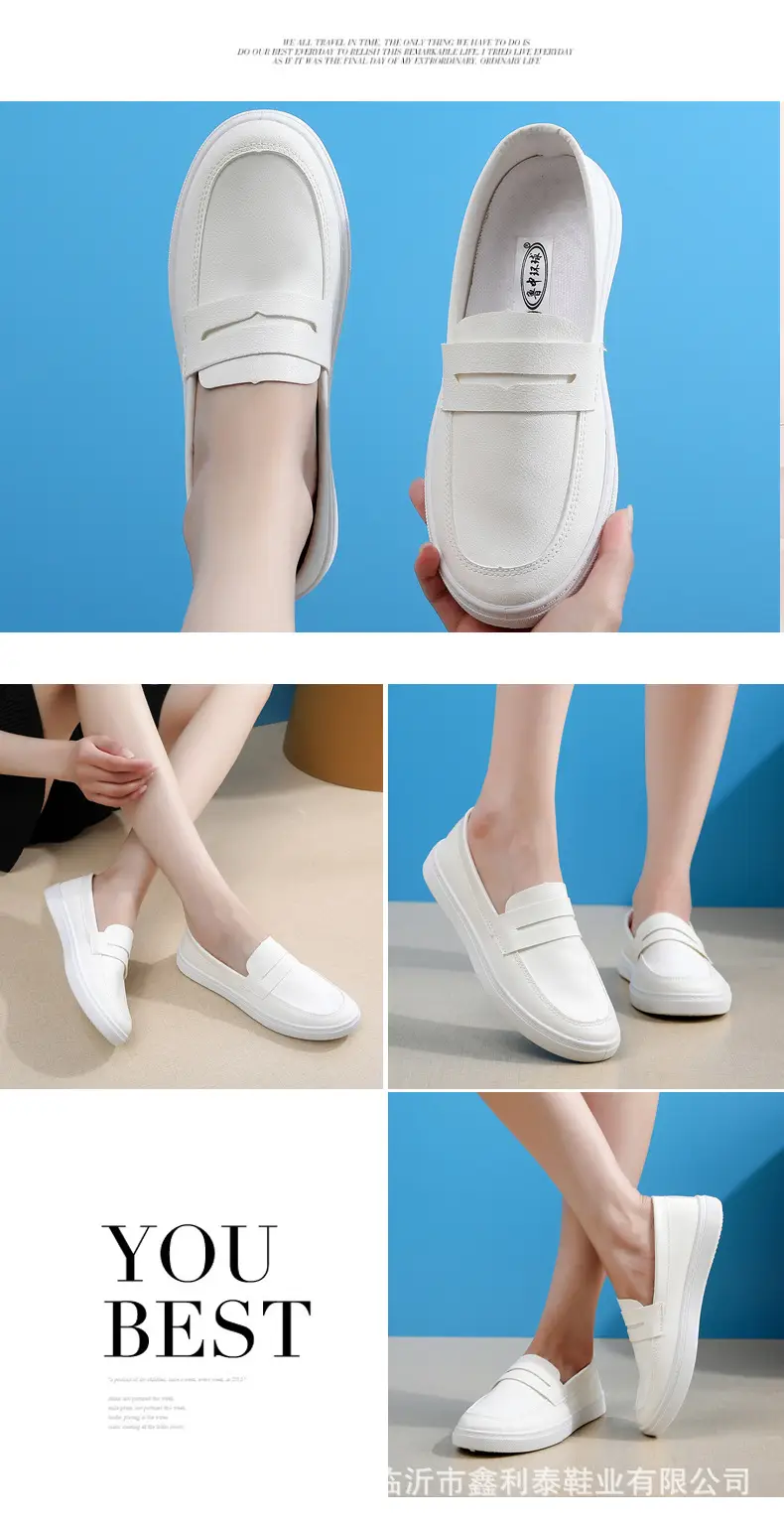Spring and Summer Nurse Shoes for Women, Soft-Soled White Medical Shoes, Comfortable Non-Slip Flat Shoes, Slip-On White Shoes, Lightweight — feature 5