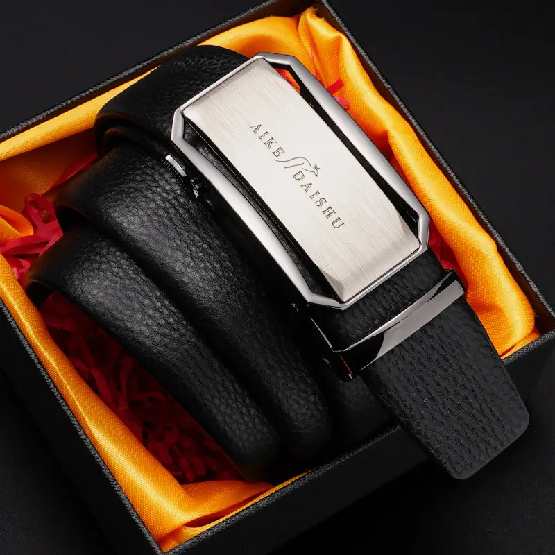 Men's Rainbow Logo Genuine Leather Belt - Image 6