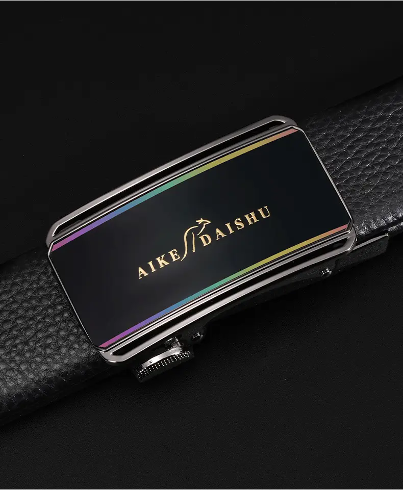 Men's Rainbow Logo Genuine Leather Belt — feature 11