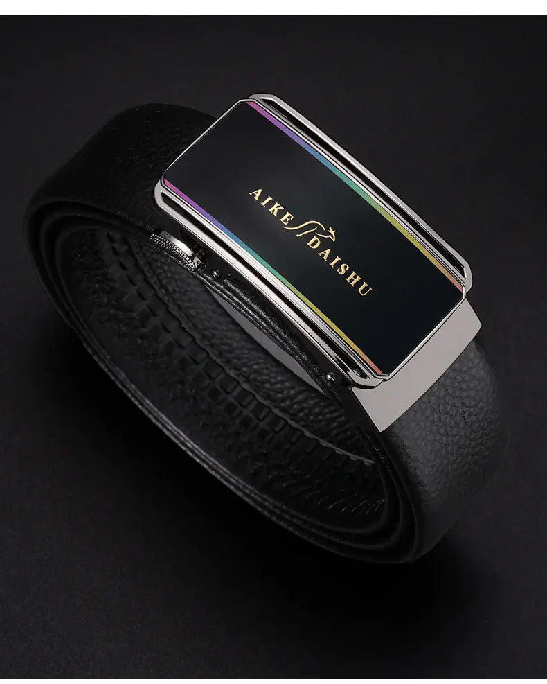 Men's Rainbow Logo Genuine Leather Belt — feature 12