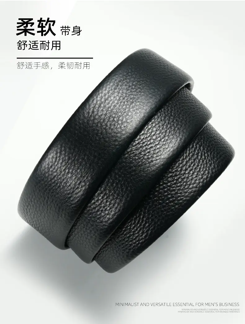 Men's Rainbow Logo Genuine Leather Belt — feature 5