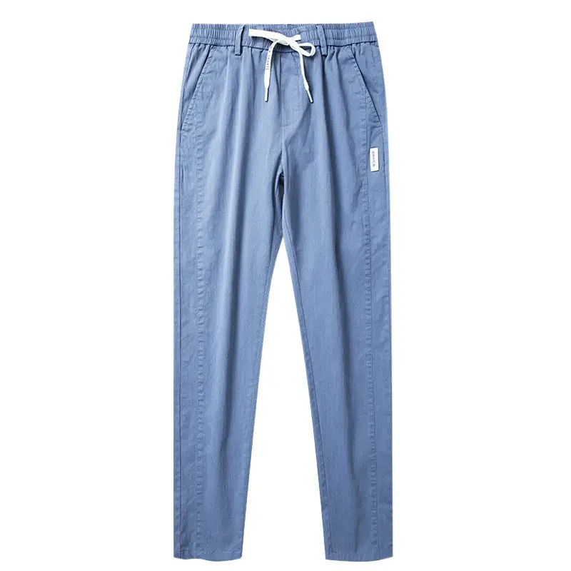 Men's Slim Straight Leg Trousers Black 2025 Summer - Image 6