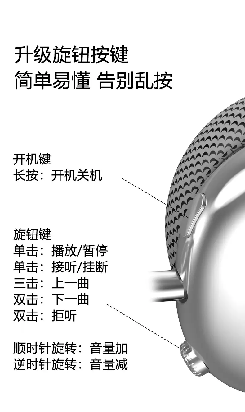 Bluetooth Headset Silver R Design Long Battery Sports Wireless β feature 13