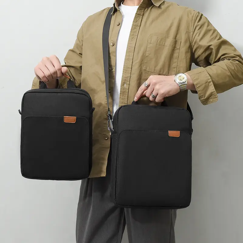 Men's 13inch Notebook Bag Navy Blue Shoulder Crossbody - Image 10