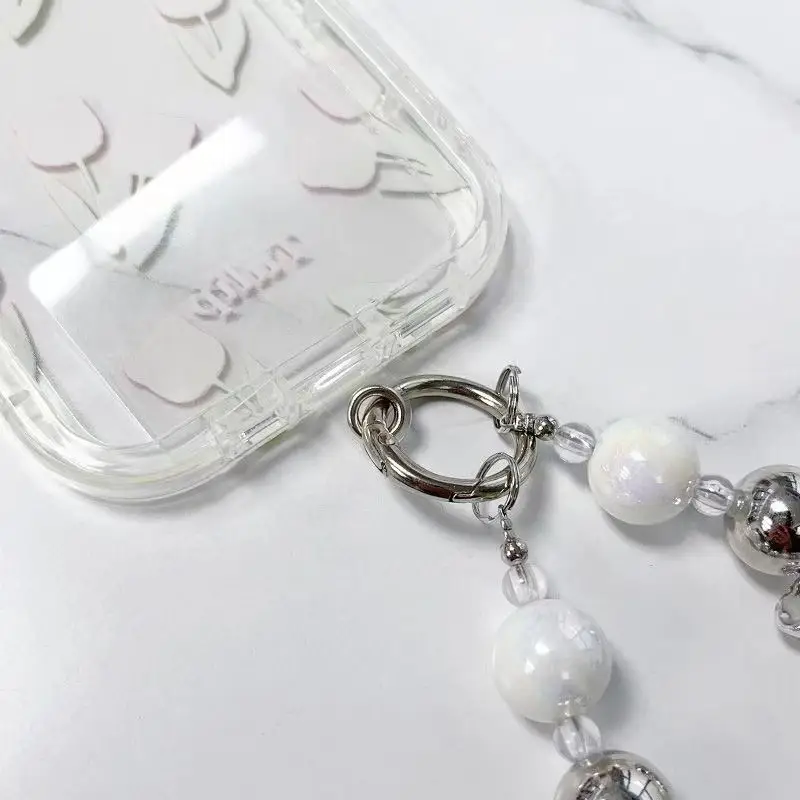 Ins Love Bow Bracelet for Mobile Phone Case Earphone Case Bag Jewelry Pendant Handmade Beaded Keychain — feature 3