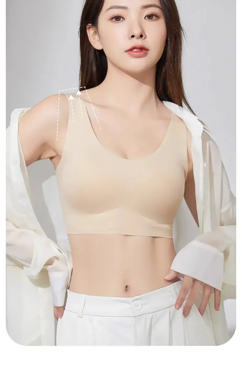 Fixed Cup Bra Non-Rimless Traceless Comfortable Sports Wear — feature 5