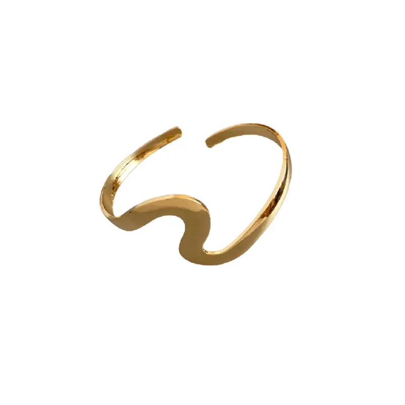 European and American wave metal open bracelet simple design twist arm ring bracelet cold wind cross-border jewelry wholesale - Image 7