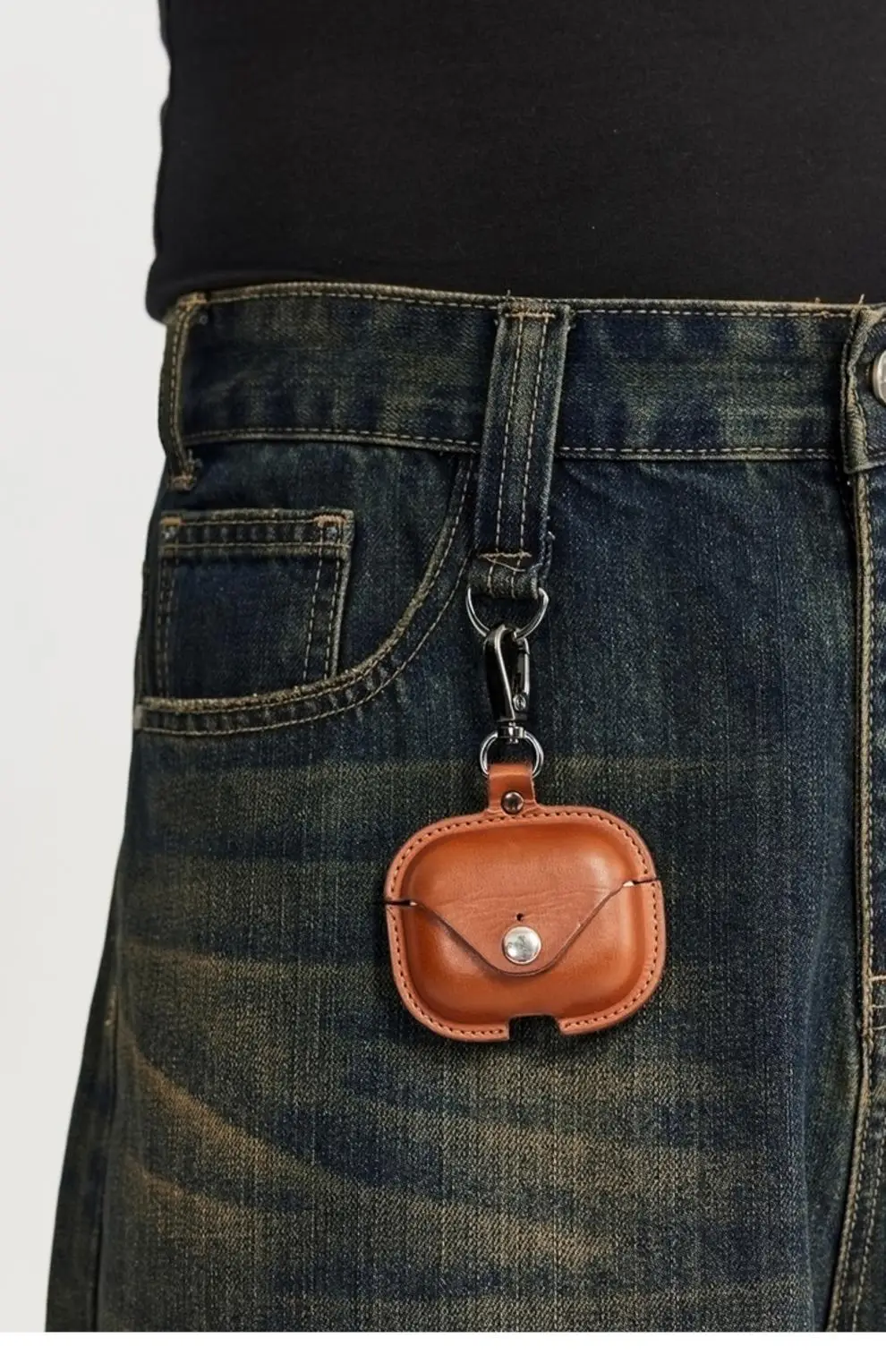 Men Vintage Washed Wide Leg Cropped Shorts 7 Point — feature 7