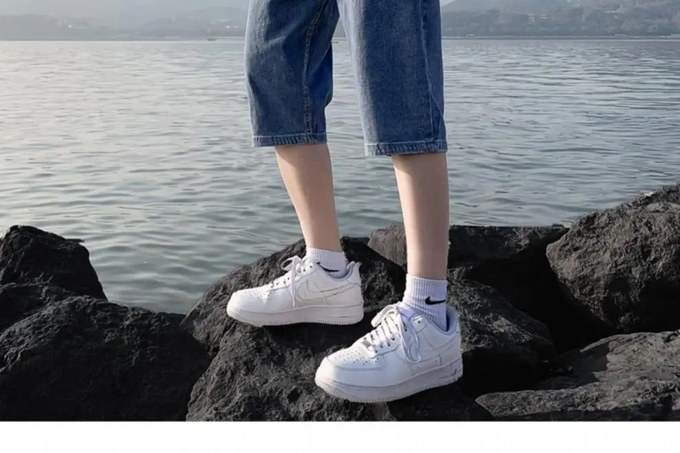 Men Denim Capri Shorts Korean Style Loose Straight Drawstring — feature 12