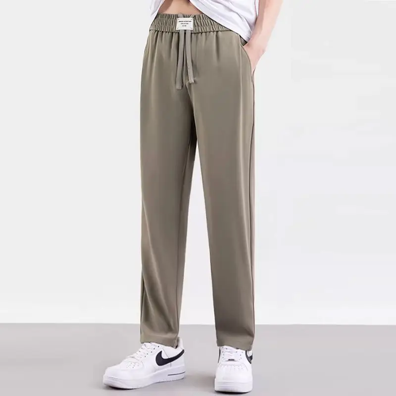 Men Black Wrinkle Resistant Straight Leg Pants - Image 2