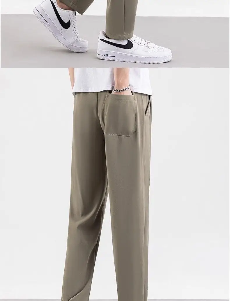 Men Black Wrinkle Resistant Straight Leg Pants — feature 10