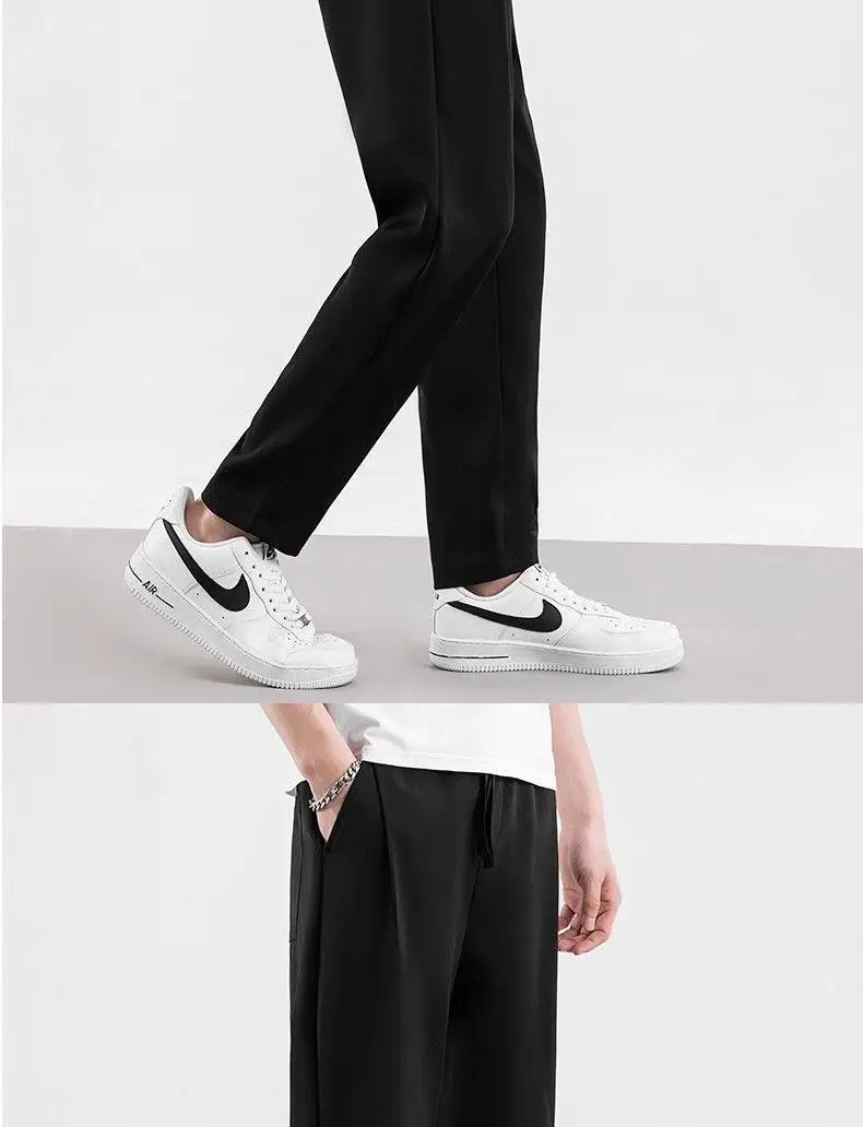 Men Black Wrinkle Resistant Straight Leg Pants — feature 14