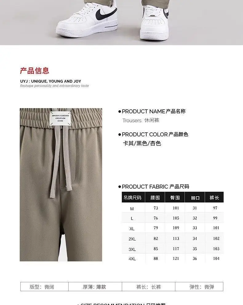 Men Black Wrinkle Resistant Straight Leg Pants — feature 2