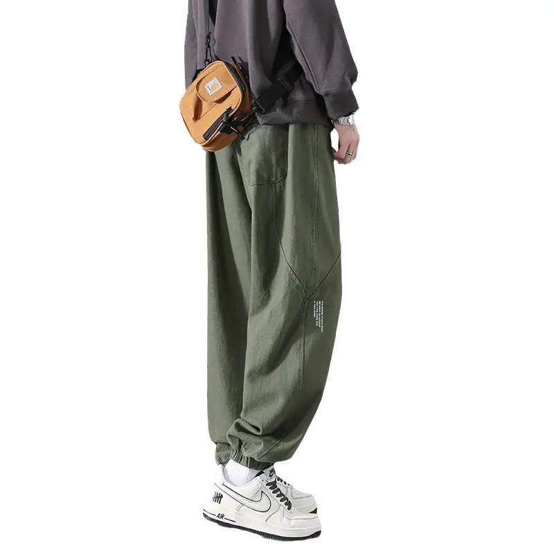 Men's Japanese Vintage Ankle-Length Trousers Tan