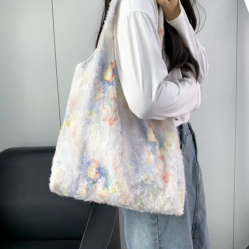 2026 Embroidered Canvas Tote Bag Single Shoulder Large Capacity — feature 18
