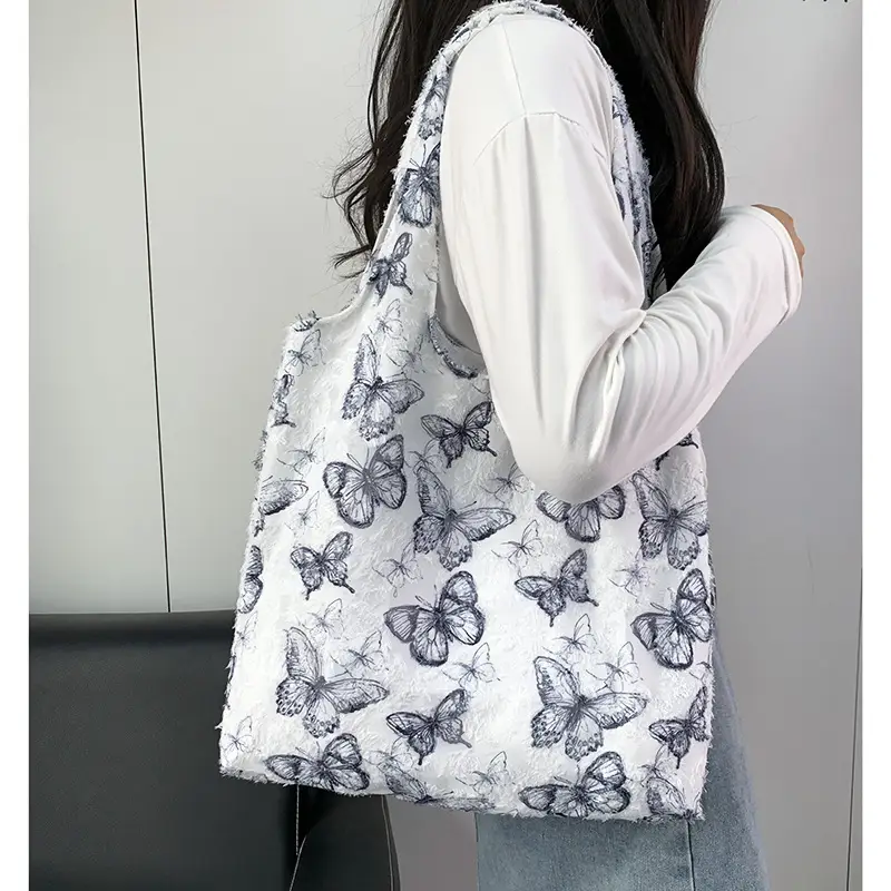 2026 Embroidered Canvas Tote Bag Single Shoulder Large Capacity — feature 23