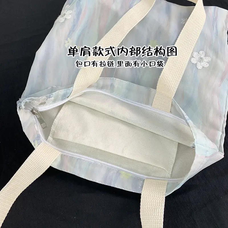 2026 Embroidered Canvas Tote Bag Single Shoulder Large Capacity — feature 3