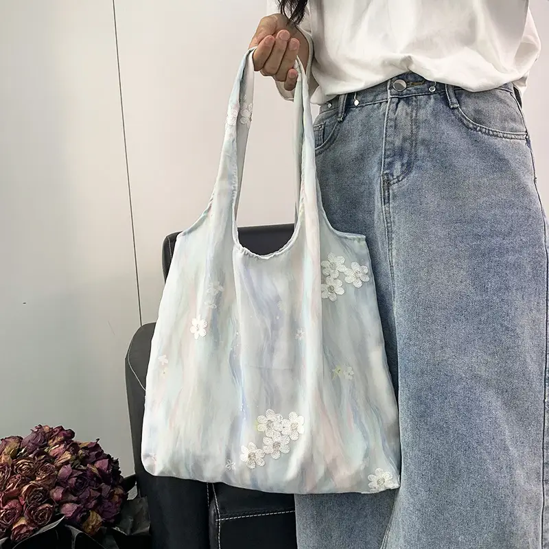 2026 Embroidered Canvas Tote Bag Single Shoulder Large Capacity — feature 32