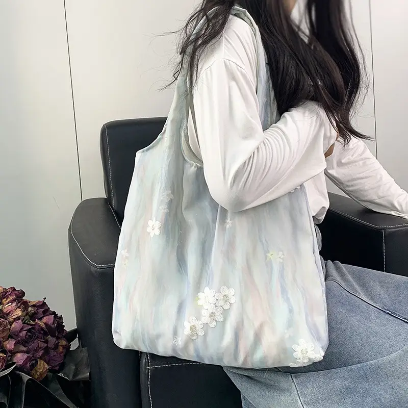 2026 Embroidered Canvas Tote Bag Single Shoulder Large Capacity — feature 6