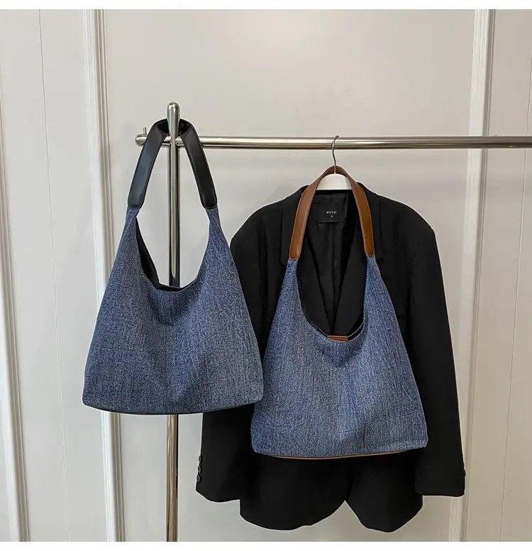Women Denim Shoulder Tote Bag Large Capacity 2024 — feature 12